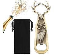 LULLEA Apribottiglie con Cervò, Regalo da Cacciatore, Natale, Compleanno per Uomini, Donne, Papà, Appassionati di Cervi, Finitura in Bronzo