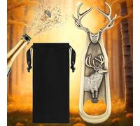 LULLEA Apribottiglie con cervo, regalo da cacciatore, regalo di Natale, regalo di compleanno per uomini, donne, papà, regalo di cervo per gli appassionati di cervi, cacciatori, bronzo