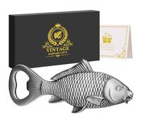 LULLEA Idea regalo per pescatori, regalo per pescatori di carpe, apribottiglie per birra a forma di pesce, decorazione in forma di pesce, regali per pescatori uomini, regalo per la festa del papà