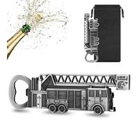 LULLEA Regali per i Vigili del Fuoco, Apribottiglie da Birra con Auto dei Vigili del Fuoco, Regali per Birra, Regali per i Vigili del Fuoco, Regali per Uomini, Regalo del giorno del papà, Regalo di