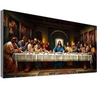 L'Ultima Cena Diamond Painting Kit Completo, Diamond Painting Bambini Incontro, 5D Diamantini Crystal Art Ricamo a Croce, DIY Disegni con Perline da Attaccare, Decorazione Casa Regali 90x180cm C2-567