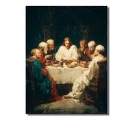 L'Ultima CenaDipingere con i Numeri Adulti con Telaio, Dipingere con i Numeri Cristianesimo Astratto, Fai da te Paint by Numbers Kits Pennelli e Pigmento Acrilico, Decorazioni Casa 50 x 70 cm KSWDK783