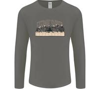 L'Ultima Parodia Della Cena Eterna T-Shirt A Maniche Lunghe Uomo Con Teschi