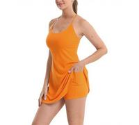 L'ultimo abito attivo senza schiena per il controllo della pancia, realizzato per movimenti e semplici pause igieniche, pause per yoga e tennis, Colore: arancione., 3XL