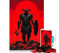 L'ultimo berserker - Guerriero vichingo su un mucchio di teschi - Puzzle per ragazzi da 1000 pezzi - Attività per la casa che stimola la memoria - Montaggio - Regalo perfetto 50x75cm