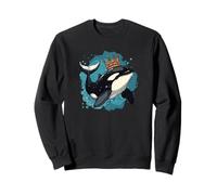 L'ultimo re marino in questa opera d'arte Orca Felpa