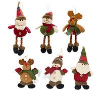 Lulu Home Christmas Tree Ornaments, Xmas Hanging Plush Decorations, 6 PCS