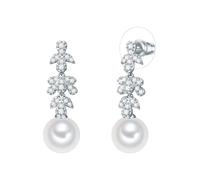 Lulu Jane Orecchino a perno da Donna in Ottone con Zirconia Perle organiche
