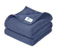 Lulu moon Coperta in mussola per neonati - Coperta traspirante per neonati, Coperta per Culla per Bambini, Coperta in Mussola per Bambini, Ragazze, Ragazzi 120x120cm