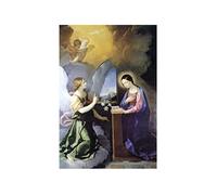 Luluart Quadro su tela di Religiosa,Guido Reni Famoso Dipinto Annunciazione Riproduzione Quadri su tela,Religiosa Stampa su tela,Quadri Soggiorno 50x75cm(20x30in) Senza Cornice