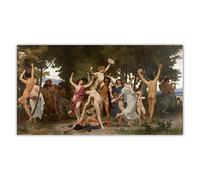 Luluart Stampa su tela, Opera d'arte, WALL_ART, Ritratto, Classico, Mito, Bacco, Tela, Toni caldi, Senza cornice, 90 x 180 cm (35 x 71 inches)