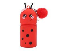 Lulubug Mini ciondolo in silicone a forma di coccinella rubino