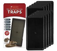 LULUCATCH Super Glue Traps 10 Pack for Mice & Snakes, Larger, Heavier Sticky Traps with Non-Toxic Glue. Sticky Mouse Traps Indoor, Easy to Set, Pet Safe Pest Control
