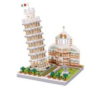 LULUFUN Blocchi da costruzione di architettura, set di blocchi della torre pendente di Pisa, mini kit di blocchi di costruzione, regali giocattolo per bambini e adulti