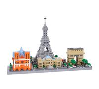 LULUFUN Set di blocchi da costruzione, architettura Francia Città Skylines, mini kit da costruzione per adulti, giocattoli regali per compleanno, Natale, Capodanno, 2462 pezzi