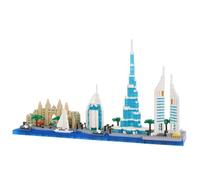 LULUFUN Set di blocchi da costruzione, kit di costruzione per skyline della città di Dubai, kit di mini mattoni per adulti, regalo giocattolo per compleanno, Natale, Capodanno, 2220 pezzi
