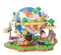 LULUFUN Set di blocchi da costruzione, set di modelli di blocchi di costruzione del villaggio globale, kit di costruzione per architettura, giocattoli regalo per adolescenti e adulti