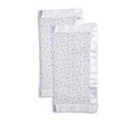 Lulujo Security Lovey Blankets, coperta di sicurezza unisex in mussola di cotone traspirante con finiture in raso setoso, coperta confortevole neutra per ragazze e ragazzi, 40,6 x 40,6 cm, stelle
