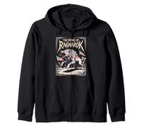 L'ululato di Ragnarok Mito norreno Wolf Warrior Viking Saga Felpa con Cappuccio