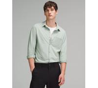 Lululemon Men's Commission Camicia Oxford a maniche lunghe in Palm Court/Bian...