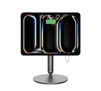 LULULOOK [Aggiornamento] Supporto magnetico per la ricarica wireless per iPad Pro 11" M4 (2024), pieghevole per iPad Pro con base girevole a 360°, ricarica da 18 W, in alluminio, regolabile con cavo