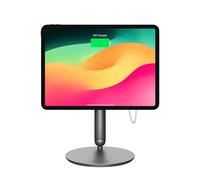 LULULOOK [Aggiornamento Supporto magnetico per ricarica wireless per iPad Pro 11'' 1st/2nd/3rd/4th, Air 4th/5th, in alluminio, pieghevole, con base girevole a 360° per iPad Air 11'' M3(2025)/M2(2024)