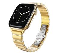 LULULOOK Cinturino da donna per Apple Watch, cinturino di ricambio in acciaio inossidabile alla moda per Apple Watch Series 11/10-1, SE3-1, lunghezza regolabile con strumento Cinturino in metallo