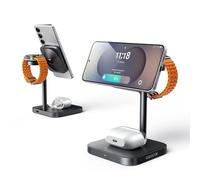 LULULOOK Stazione di ricarica per Samsung,caricatore rapido 3 in 1 da 15W wireless in alluminio per Galaxy S25 Ultra S24,S23 S22,Note,Z Fold 7,Flip,caricatore da 5W per Galaxy Watch Ultra/7/6/5/4/Buds