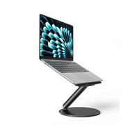 LULULOOK Supporto pieghevole per computer portatile con base girevole a 360°, in alluminio, per computer portatile da scrivania, regolabile per MacBook Pro M4, MacBook Air, tutti i computer portatili
