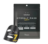 Lululun Hydra-F 7-Sheet Face Mask - Black Sheet with Fermented Complex, Galatttomyces & Niacinamide, Hydrating Sheet Mask for SmootherLook Skincare giapponese