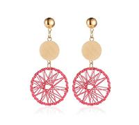 LULUMAIC gioielli Orecchini da donna, Orecchini di lusso con grandi trame rotonde Orecchini pendenti coreani di moda per le donne Orecchini lunghi di dichiarazione regali per fidanzata, moglie,