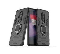 LuluMain Compatibile con 1+8 PRO (5G) Cover, Custodia Armor Anello Cavalletto (Funziona con Il Supporto Magnetico per Auto) Case Paraurti per OnePlus 8 PRO (Nero)