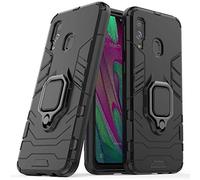 LuluMain Compatibile con Galaxy A40 Cover, Custodia Armor Anello Cavalletto (Funziona con Il Supporto Magnetico per Auto) Case Paraurti per Samsung Galaxy A40 (Nero)