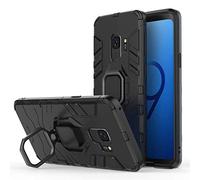 LuluMain Compatibile con Galaxy S9 Cover, Custodia Armor Anello Cavalletto (Funziona con Il Supporto Magnetico per Auto) Case Paraurti per Samsung Galaxy S9 (Nero)