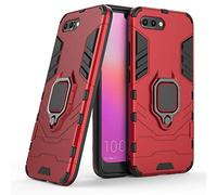 LuluMain Compatibile con Honor10 Cover, Custodia Armor Anello Cavalletto (Funziona con Il Supporto Magnetico per Auto) Case Paraurti per Huawei Honor 10 (Rosso)