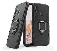 LuluMain Compatibile con Huawei P20 Lite Cover, Custodia Armor Anello Cavalletto (Funziona con Il Supporto Magnetico per Auto) Case Paraurti per Huawei P20 Lite, Huawei Nova 3E (Nero)