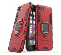 LuluMain Compatibile con iPhone7, iPhone8 Cover, Custodia Armor Anello Cavalletto (Funziona con Il Supporto Magnetico per Auto) Case Paraurti per Apple iPhone 7, iPhone 8 (Rosso)