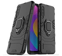 LuluMain Compatibile con Mi A3 Cover, Custodia Armor Anello Cavalletto (Funziona con Il Supporto Magnetico per Auto) Case Paraurti per Xiaomi Mi A3, Mi CC9E (Nero)