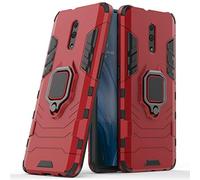 LuluMain Compatibile con Oppo Reno Cover, Custodia Armor Anello Cavalletto (Funziona con Il Supporto Magnetico per Auto) Case Paraurti per Oppo Reno (Rosso)