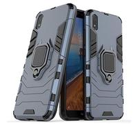 LuluMain Compatibile con Redmi 7A Cover, Custodia Armor Anello Cavalletto (Funziona con Il Supporto Magnetico per Auto) Case Paraurti per Xiaomi Redmi 7A (Blu Navy)