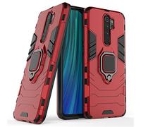 LuluMain Compatibile con Redmi Note 8 PRO Cover, Custodia Armor Anello Cavalletto (Funziona con Il Supporto Magnetico per Auto) Case Paraurti per Xiaomi Redmi Note8 PRO (Rosso)