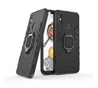 LuluMain Compatibile con Xiaomi Mi 8 Cover, Custodia Armor Anello Cavalletto (Funziona con Il Supporto Magnetico per Auto) Case Paraurti per Xiaomi Mi8 (Nero)