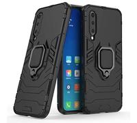 LuluMain Compatibile con Xiaomi Mi 9 SE Cover, Custodia Armor Anello Cavalletto (Funziona con Il Supporto Magnetico per Auto) Case Paraurti per Xiaomi Mi9 SE (Nero)