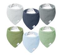 lulumoon bavaglino neonato bavaglini neonata bavaglini bandana für per bambino e bambina 6 pezzi, Fiume