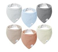 Lulu moon bavaglino neonato bavaglini neonata bavaglini bandana für per bambino e bambina 6 pezzi, Stella