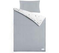 lulumoon Biancheria da letto per bambini in mussola 100 x 135: copripiumino 100 x 135 + federa 40 x 60 cm, in cotone Oeko-TEX, set di biancheria da letto leggero e confortevole per bambini