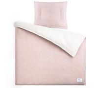 lulumoon Biancheria da letto per bambini in mussola 80 x 80: copripiumino 80 x 80 + federa 35 x 40 cm, in cotone Oeko-TEX, set di biancheria da letto leggero e confortevole, per bambini