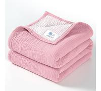 lulumoon Coperta in mussola per neonati - Coperta traspirante per neonati, Coperta per Culla per Bambini, Coperta in Mussola per Bambini, Ragazze, Ragazzi 120x120cm