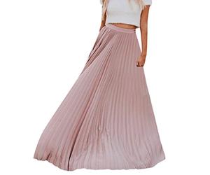 Lulupi Gonne Lunga Maxi Pieghe Donna 2019 Estate Vintage Vita Alte Gonna Super Grande Avvolgente Elegante Spiaggia Dress