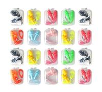 LuLyL 20 paia di tappi per le orecchie in silicone riutilizzabile offrono protezione dell'udito impermeabile e morbida per il sonno e gli aerei.